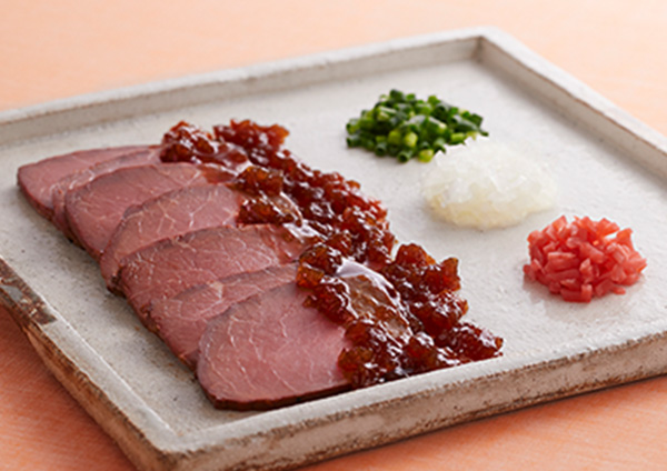 ローストビーフジュレ仕立て薬味添え
