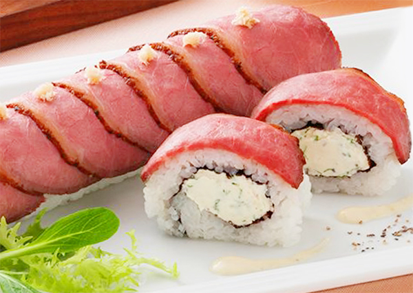 ローストビーフのロール寿司