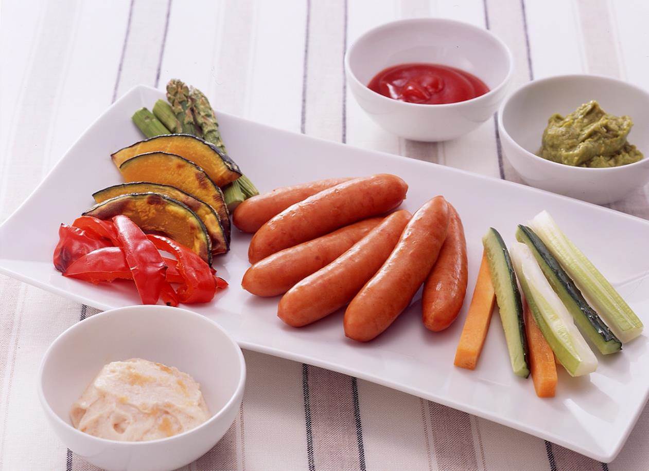 ウインナーと野菜のディップ