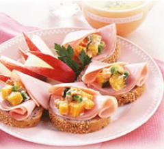 ハムとかぼちゃのホットサンド
