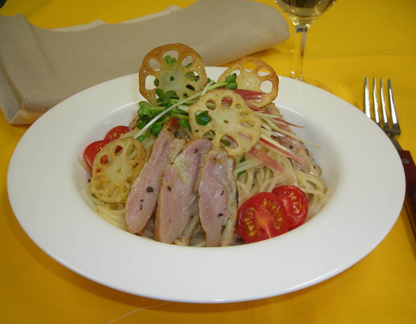 薬味たっぷり和風冷製パスタ