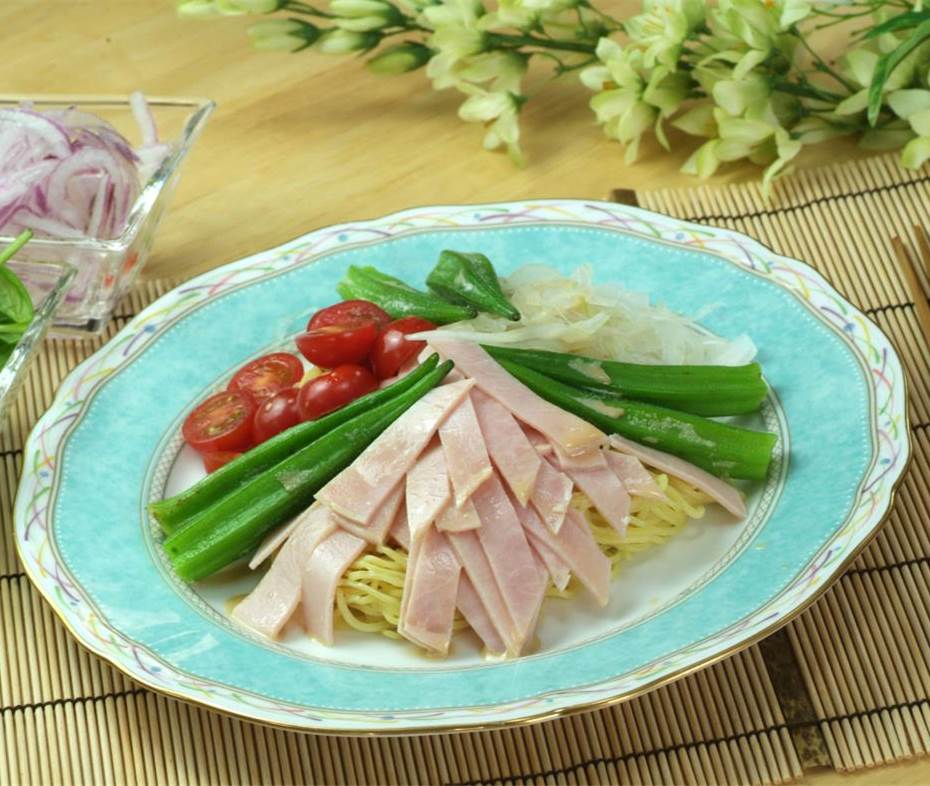 オクラとロースハムのマヨサラ冷し中華 レシピ紹介 伊藤ハム