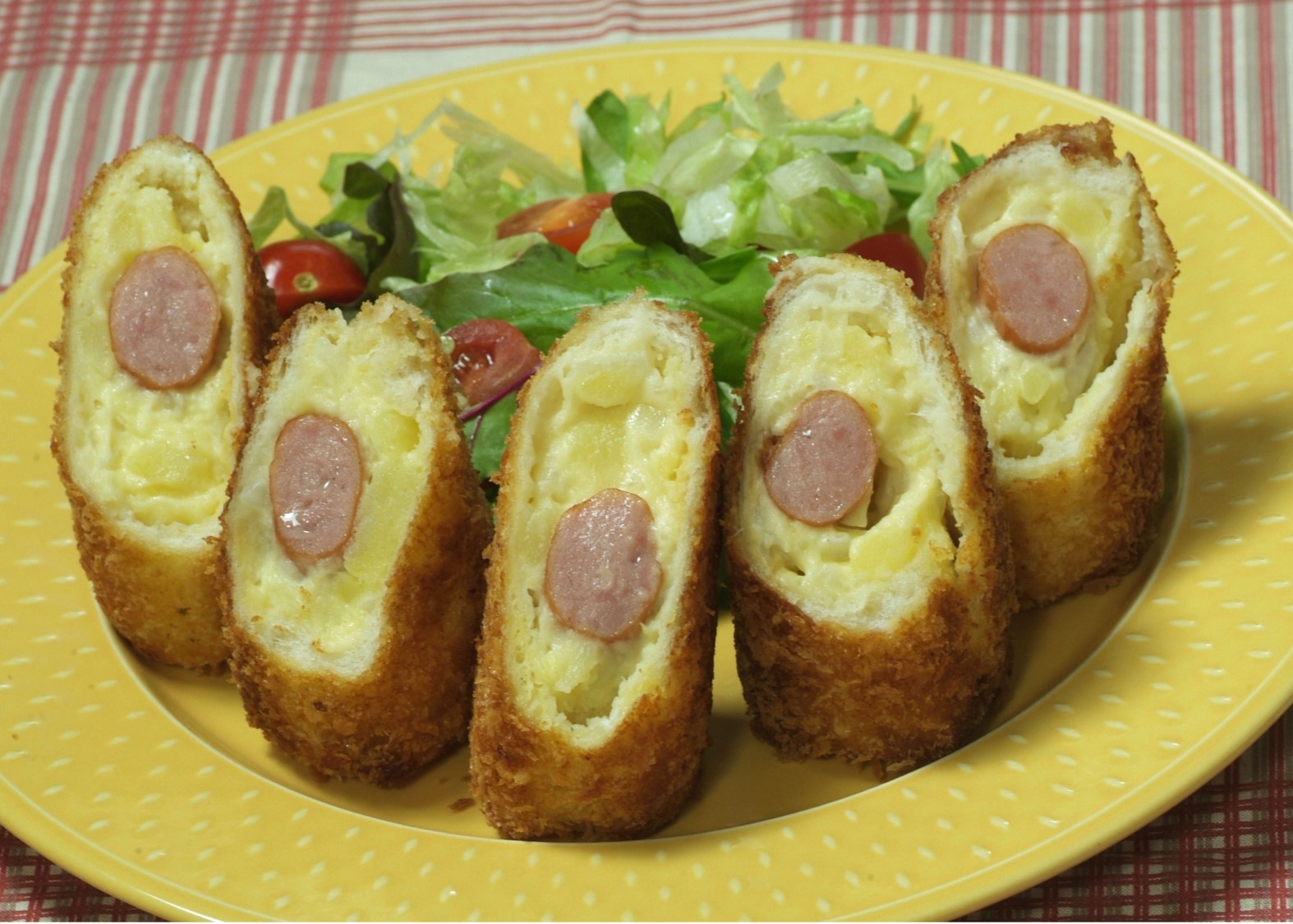 ウインナーポテトのロールサンド