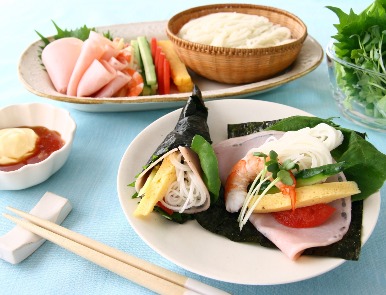 ハムがおいしい手巻きそうめん レシピ紹介 伊藤ハム