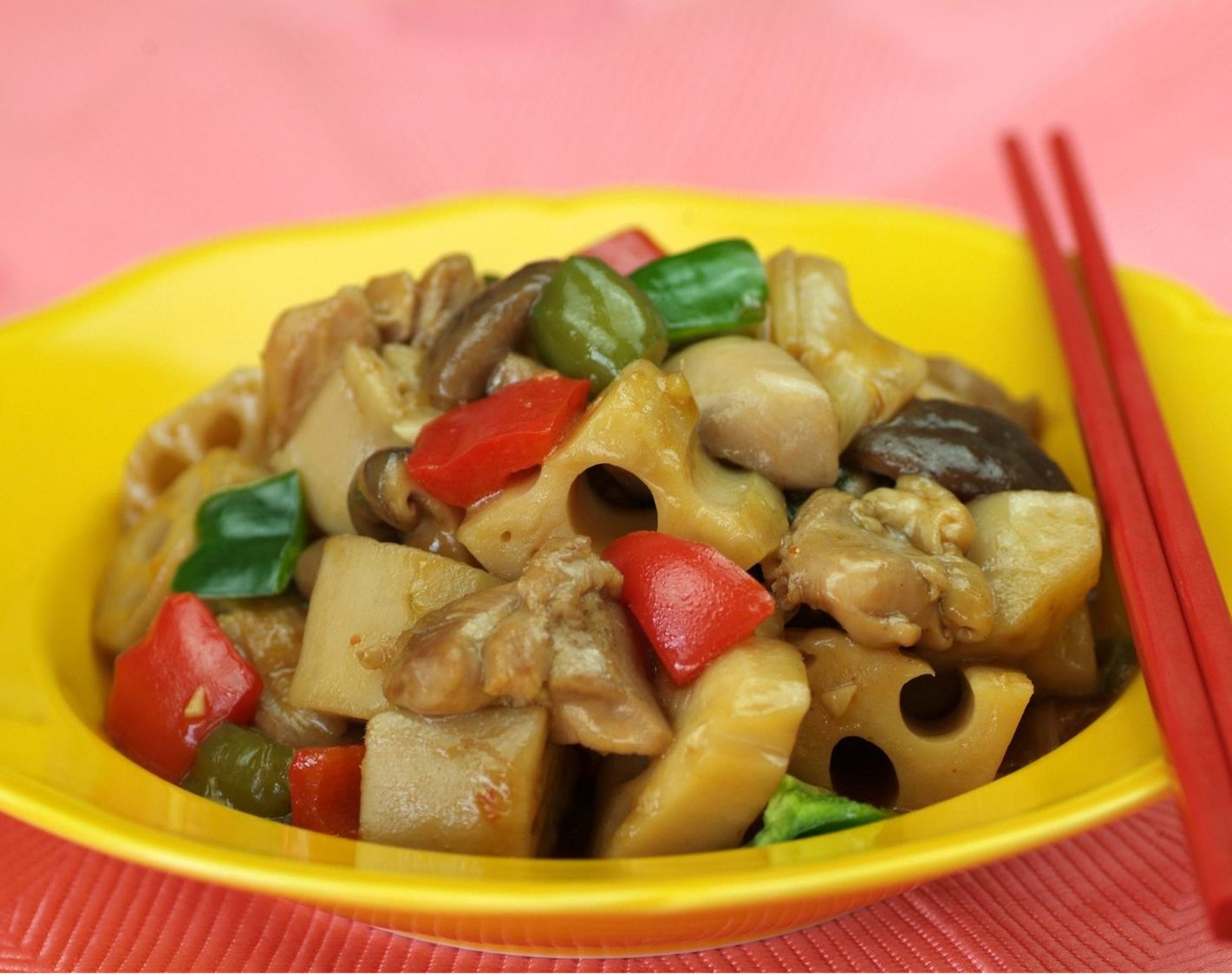 れんこんと鶏肉の中華ピリ辛煮