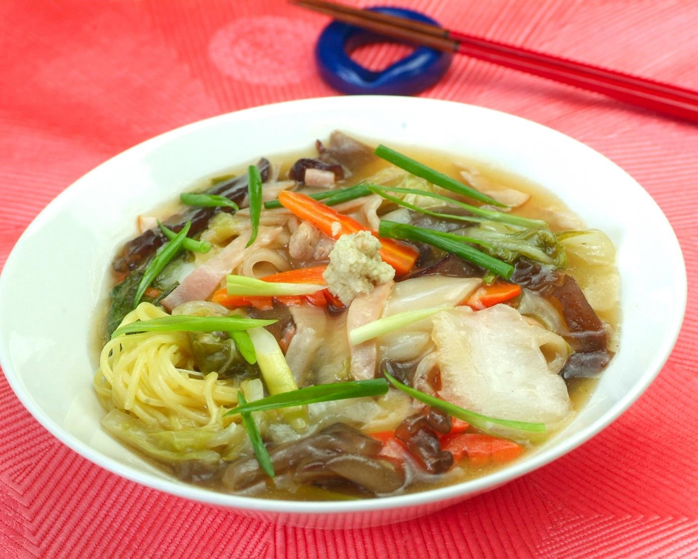 豚肉と白菜のしょうがあんかけ麺