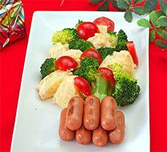 チーズインと明太じゃがのクリスマスツリー