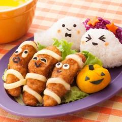 スパイシーフライドチキン　ミイラのハロウィンプレート