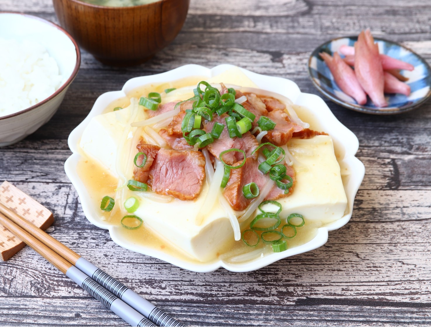 あんかけ叉焼豆腐