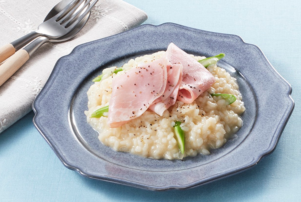 チーズリゾットのロースハムのせ