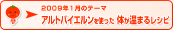 2009年1月のテーマ アルトバイエルンを使った 体が温まるレシピ