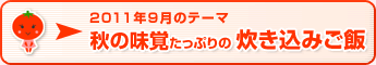 2011年9月のテーマ 秋の味覚たっぷりの炊き込みご飯