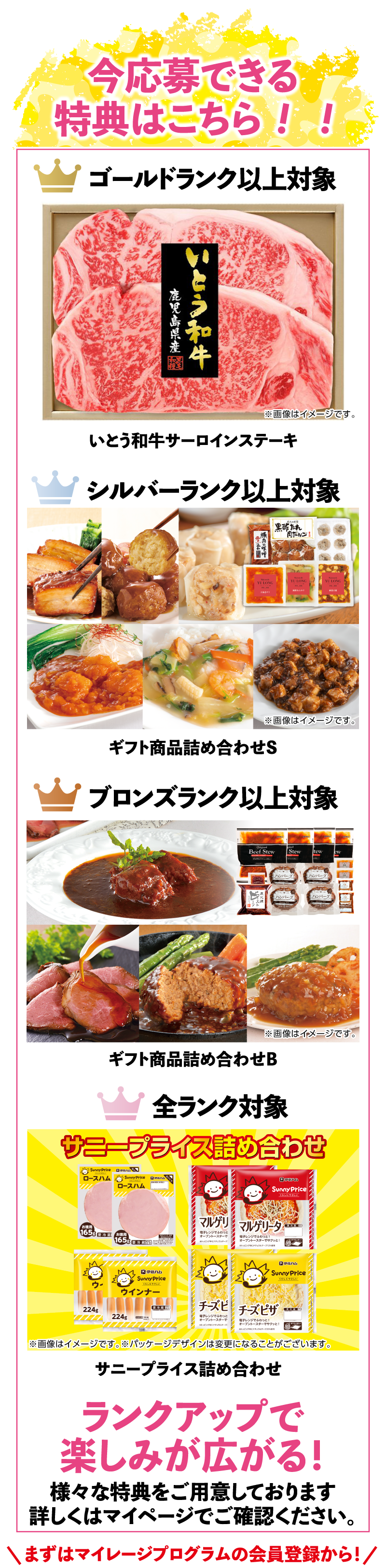 今応募できる特典はこちら！